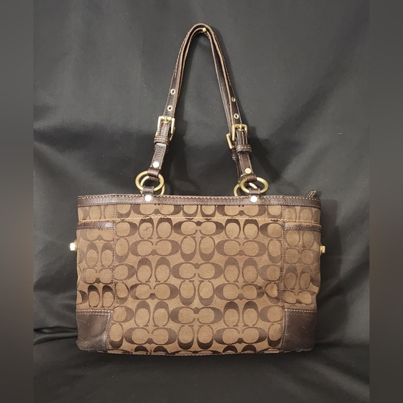 Coach Vintage Gallery Signature Jacquard Tote in Brown - Picture 4 of 15